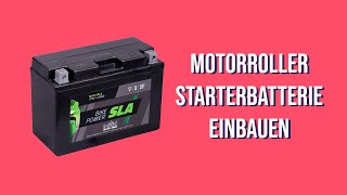 Motorroller Starterbatterie tauschen  einbauen  Sicherung prüfen [upl. by Tekcirk]