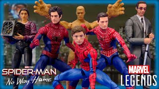 Marvel Legends SpiderMan No Way Home Holland Maguire Garfield Murdock MJ Sandman Hasbro Review [upl. by Nnylirej935]