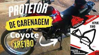 Instalar protetor de carenagem coyote na Xre 190 [upl. by Anaiad]