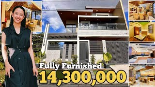 HOUSE TOUR 14 LUXURIOUS amp FULLY FURNISHED 2 STOREY MODERN HOUSE FOR SALE  LORAHousePh [upl. by Aerdnael457]