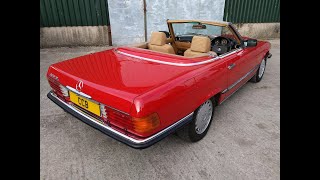 1986 Signal Red Mercedes R107 300SL For Sale by Cheshire Classic Benz Part 2  SOLD [upl. by Ynaffital822]