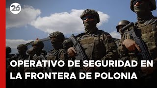 Operativo de seguridad en la frontera de Polonia con Bielorrusia [upl. by Ayk]