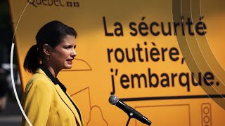 Ceinture de sécurité  la ministre des Transports s’excuse [upl. by Euqinna]