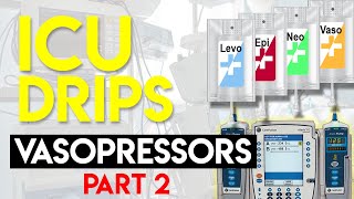 Vasopressors Part 2  ICU Drips [upl. by Morlee]