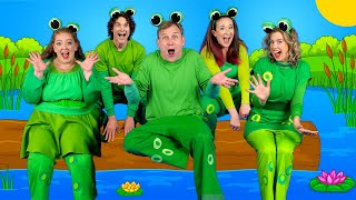 Five Little Speckled Frogs 🐸 Kids Nursery Rhymes [upl. by Annoiek]