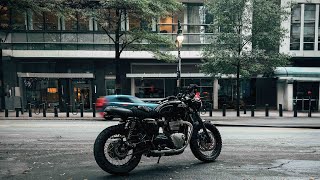 Foggy Morning Ride  TRIUMPH BONNEVILLE T120  Raw Sound [upl. by Varhol742]