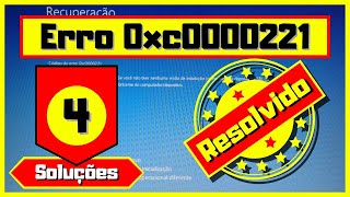 Erro 0xc0000221 RESOLVIDO 4 Soluções [upl. by Ameg88]