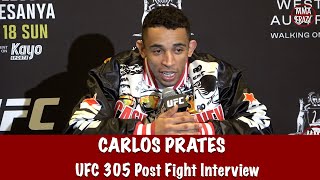 Carlos Prates calls out Khaos Williams talks KO over Li Jingliang Israel Adesanya inspiration UFC [upl. by Gnof]