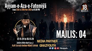 🔴Live 4th Majlis  Maulana Amber Abidi Sahab Imambada Bhindi Bazar Ayyam eAza Fatemiyasa Mumbai [upl. by Heriberto]