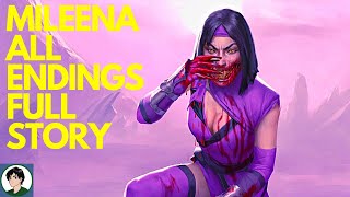 Mileena All Endings From MKII to MK11 Full Story [upl. by Dlorad]