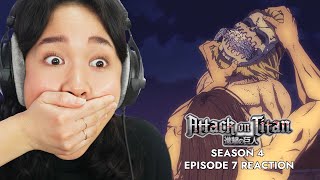 Eren EATS the War Hammer Titan  Attack on Titan Reaction  S4 Ep 7 quotAssaultquot [upl. by Clougher398]