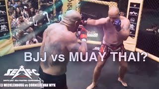 BJJ Black Belt Grappler vs Muay Thai Striker MMA Fight  SEAFC Homeland II [upl. by Nalorac]