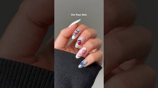 addison rae’s diet pepsi nails 🥤💙 nails nailart addisonrae pepsinails 3dnails [upl. by Togram13]