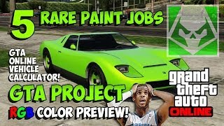 GTA 5 Online Modded Crew Color Paint Jobs RGB Color Preview GTA 5 Glitches [upl. by Donnell]