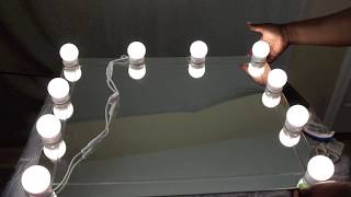 LED Bathroom Mirror How to Install a LED Vanity Mirror  DIY [upl. by Ayifas310]