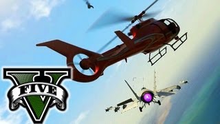 GTA V  Stealing a Commercial Plane amp Military Jet  How to steal Commercial Plane amp Military Jet [upl. by Eniotna]