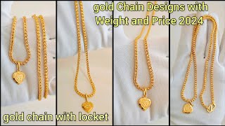 gold chain designs for men with weight and price 202425 grm gold Chain design with locket [upl. by Nosae185]