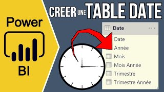 POWER BI  CRÉER UNE TABLE DATE Avec Année Mois Trimestre Mois  Année Trimestre  Année 6 [upl. by Anihsat]