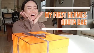 Hermes Birkin 25 Unboxing👜 My FIRST Quota Bag Offer  What Fits [upl. by Hailed]