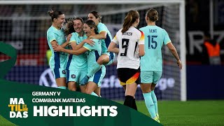 CommBank Matildas v Germany  Highlights  International Friendly [upl. by Neyr]