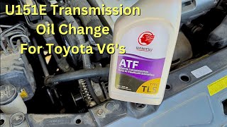 Toyota CamrySolara U151E Transmission Oil Change Mated To a 3MZFE V6 Engine [upl. by Princess]