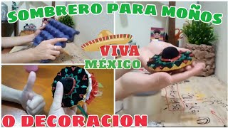 🇲🇽MINI SOMBREROS hechos con CONO DE HUEVO adornos patrios de independencia de México [upl. by Foster]