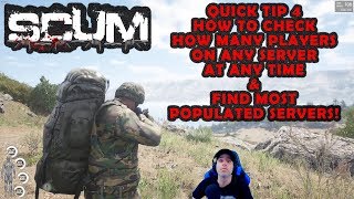 SCUM GUIDE  QUICK TIP 4 – How To Check How Many People Are On The Server At Any Time [upl. by Mcdade]