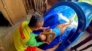 Water Slides at SplashMania WaterPark in Gamuda Cove Malaysia [upl. by Morna]