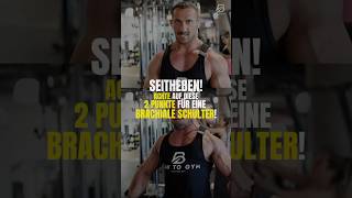 SEITHEBEN  2 TIPPS für eine BRACHIALE SCHULTER muskelaufbau bodybuilding [upl. by Jabez41]