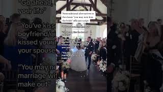 Nontraditional ceremony script ideas instead of “you may kiss the bride” weddingday bridetobe [upl. by Cordier657]