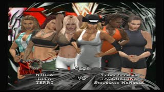 Nidia vs Terri vs Lita vs Trish vs Jacqueline vs Stephanie Cage  WWE Raw 2 Xbox [upl. by Erin]