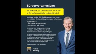 Bürgerversammlung Markt Mering 2024 [upl. by Enerual]