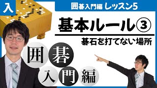 【囲碁入門レッスン5】基本ルール 盤上で打てない場所とは？ 5 [upl. by Cilla]