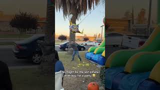 He tried to hit the piñata but did this instead 😂 [upl. by Walden]