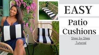 Easy Patio Cushions Tutorial [upl. by Tiffany87]