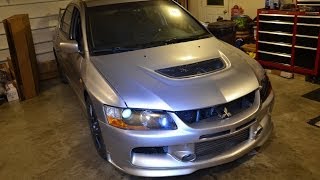 Testing the new setup lol with crappy tires  EVO 8 TSComptuned 24LSR BR FF 6466 turbo 32psi [upl. by Otto]