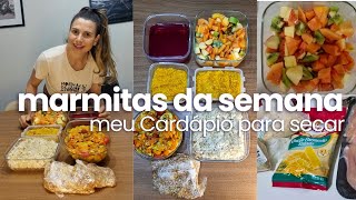 ORGANIZANDO MINHAS MARMITAS da SEMANA Cardápio que me ajudou perder 5cm de Barriga sem perder massa [upl. by Leafar232]