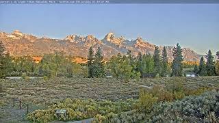 Teton Time Lapse of sunrise viewed from Dornans on September 22 2024 [upl. by Sivatco]