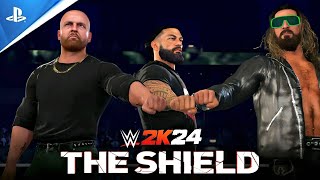 WWE2K24 The Shield Entrance w Hidden Theme amp GFX  WWE2K24 NO MOD [upl. by Valry565]