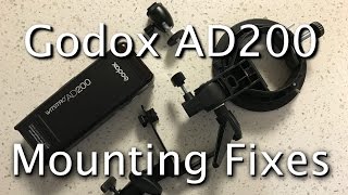 Godox Wistro AD200 SType bracket fix amp hotshoe mounting [upl. by Madox]