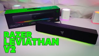 Razer Leviathan V2 X Sound bar unboxing and impressions [upl. by Nerte795]