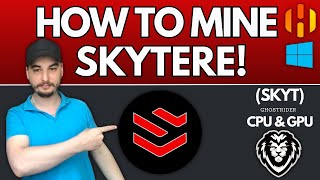 How To Mine SKYTERE SKYT  GPU amp CPU Mining Tutorial NEW PoW Coin [upl. by Grand]