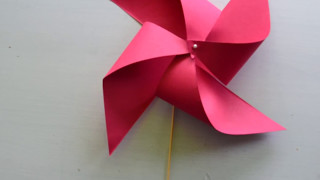 DIY  Wiatrak z papieru  How to make pinwheel [upl. by Nawd]