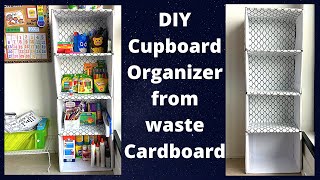 Cardboard Shelf Organizer for Homeschool  Cardboard Boxes to Cupboard Organizer  Quick amp Easy DIY [upl. by Fisk]