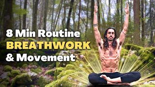 8 Min Guided Energy BREATHWORK amp MOVEMENT Routine [upl. by Ecirehs358]