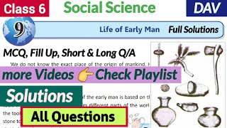 DAV Class 6 sst chapter 9 life of early man solutions Full solutions [upl. by Jurdi214]