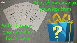 Karantinada ailecek oynanacak oyun kartları hazırlama [upl. by Obeng]