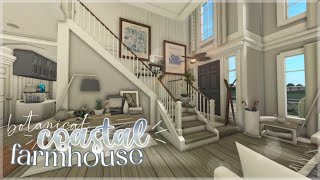 Bloxburg  Botanical Coastal TwoStory Farmhouse  Roblox  House Build [upl. by Cadman531]