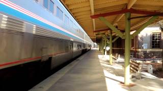 Amtrak Auto Train Passing DeLand Amtrak Station [upl. by Amory]