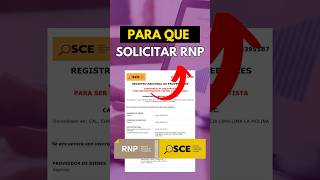 ¿Que es el Registro Nacional de Proveedores RNP y para que sirve [upl. by Adnylam827]